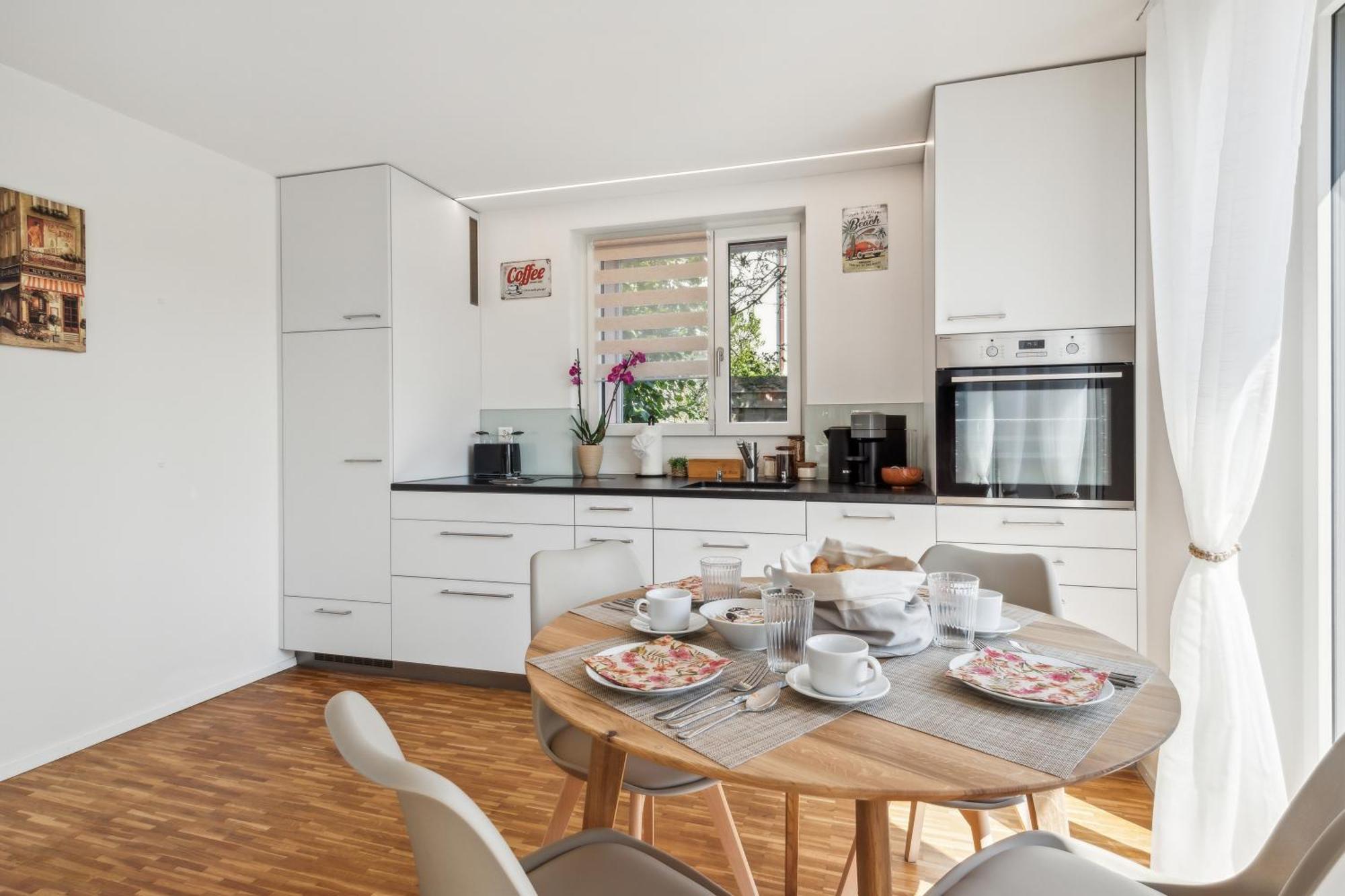 Business I Family Apartment I 1-4 Personen - Aare Blick, Nahe Altstadt I Beamer - 99" Leinwand I Terrassen Lounge Und Parkplatz Brugg  Luaran gambar